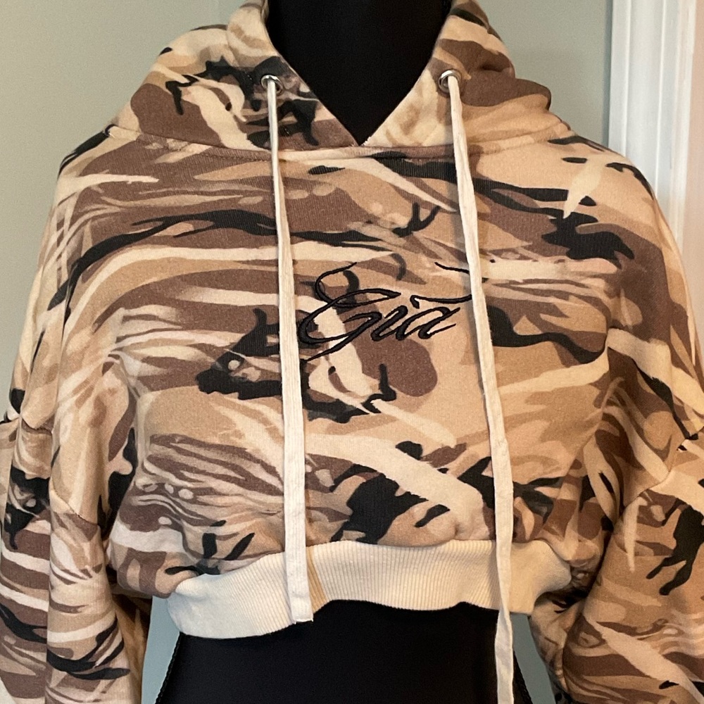 I.AM.GIA Tan and Black Patterned Hoodie